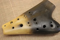 (工房悠)新ダブルオカリナ 半炭化仕上げ ソプラノG管